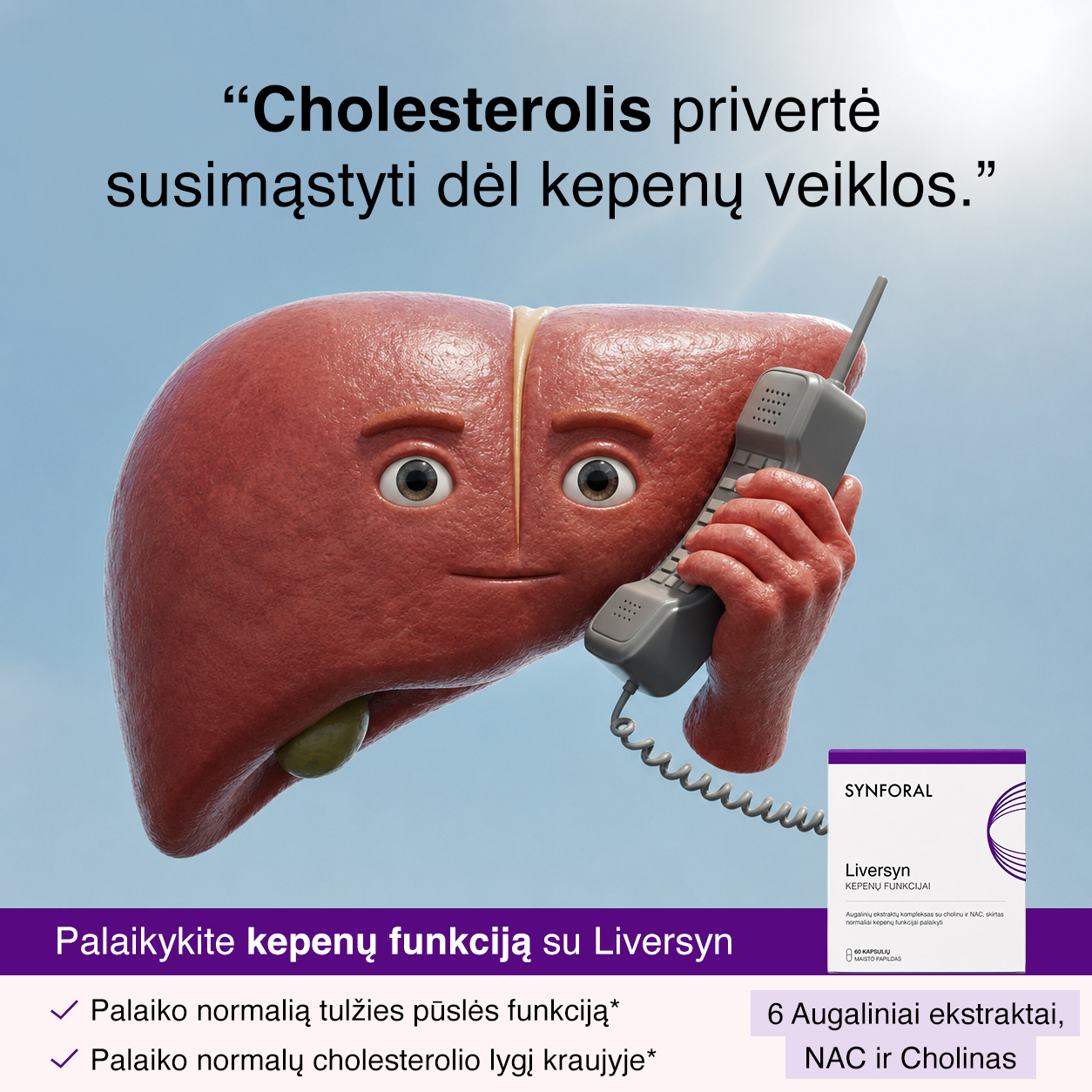 Synforal Facebook ad: Kepenys - jūsų organizmo filtras