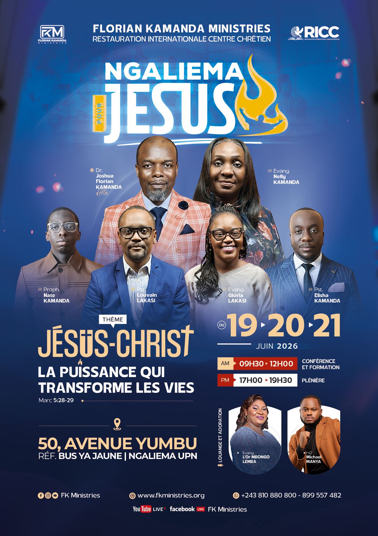 FK Ministries, Inc Facebook ad: NGALIEMA POUR JESUS 2026