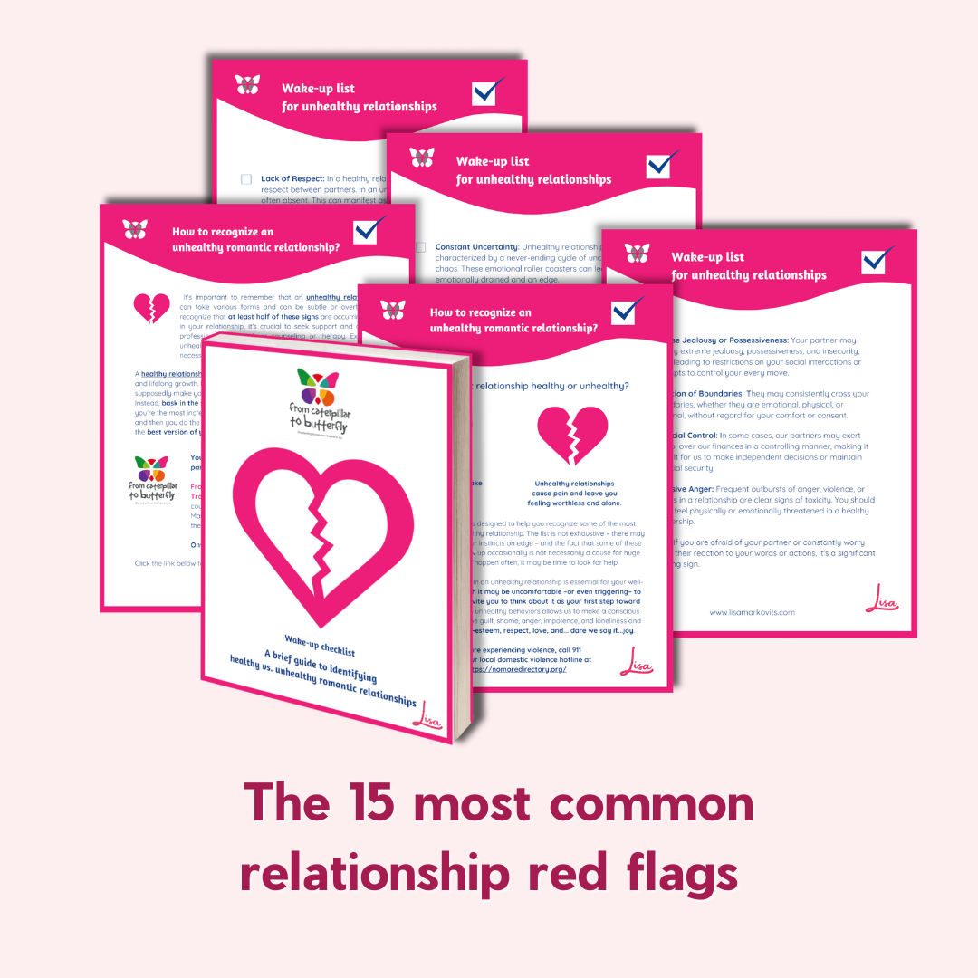Own It Baby by Lisa Markovits Facebook ad: Learn to Identify the Red Flags in your Relationship