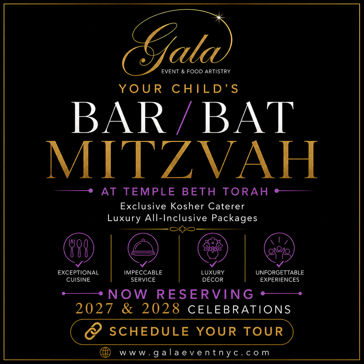 Gala Event & Food Artistry Facebook ad