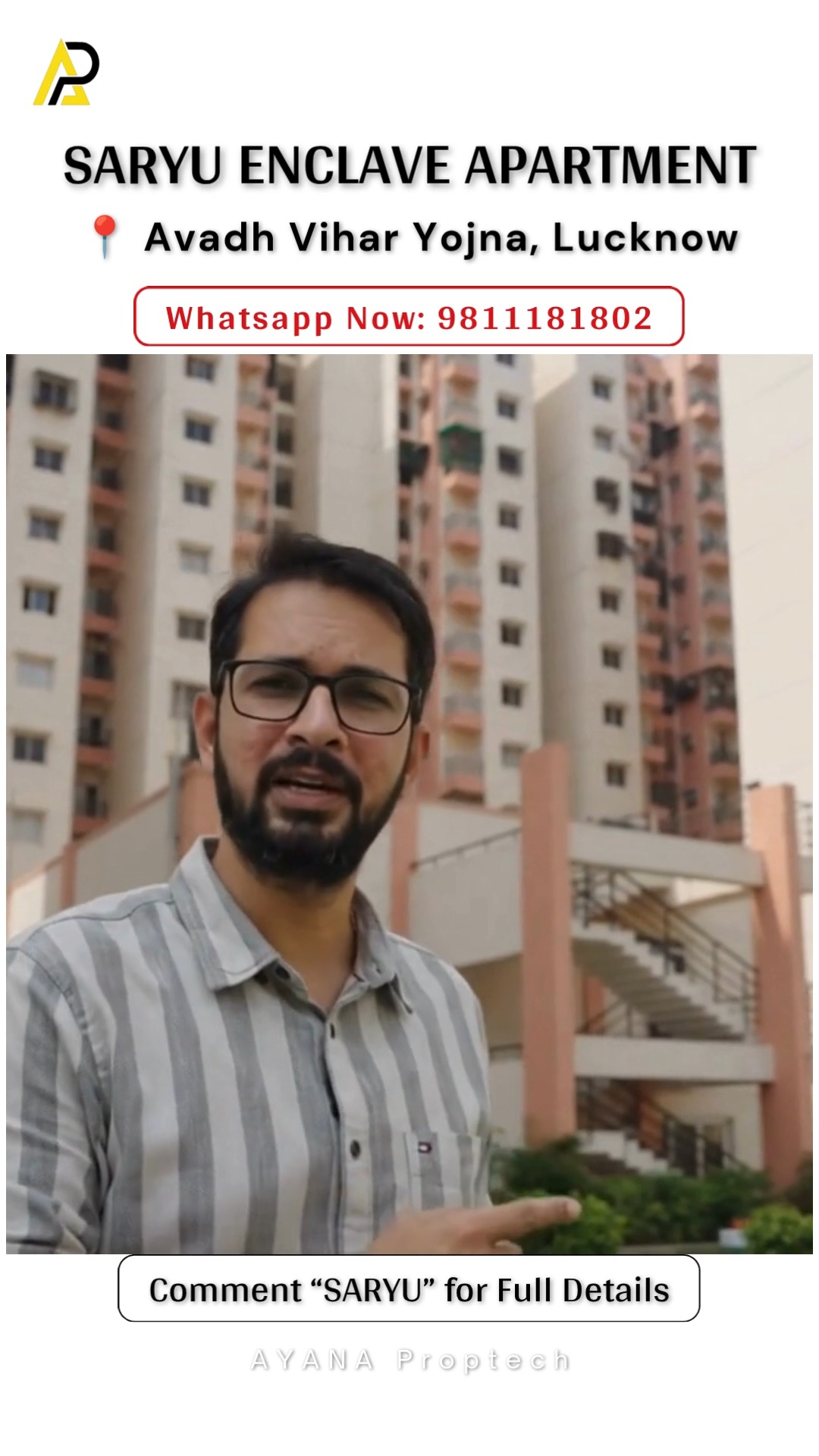 Ayana Proptech Facebook ad: Saryu Enclave | Ready-to-Move Flats in Lucknow