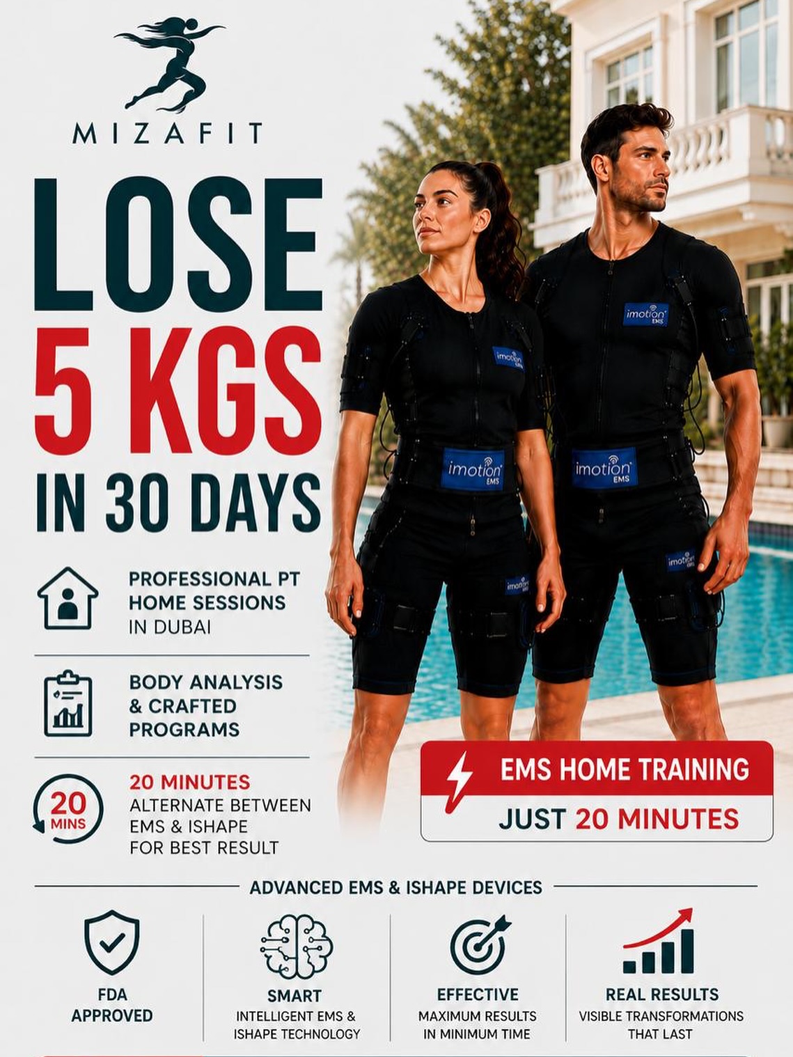 Miza Fit Facebook ad: Transform your body with EMS & iShape, at…