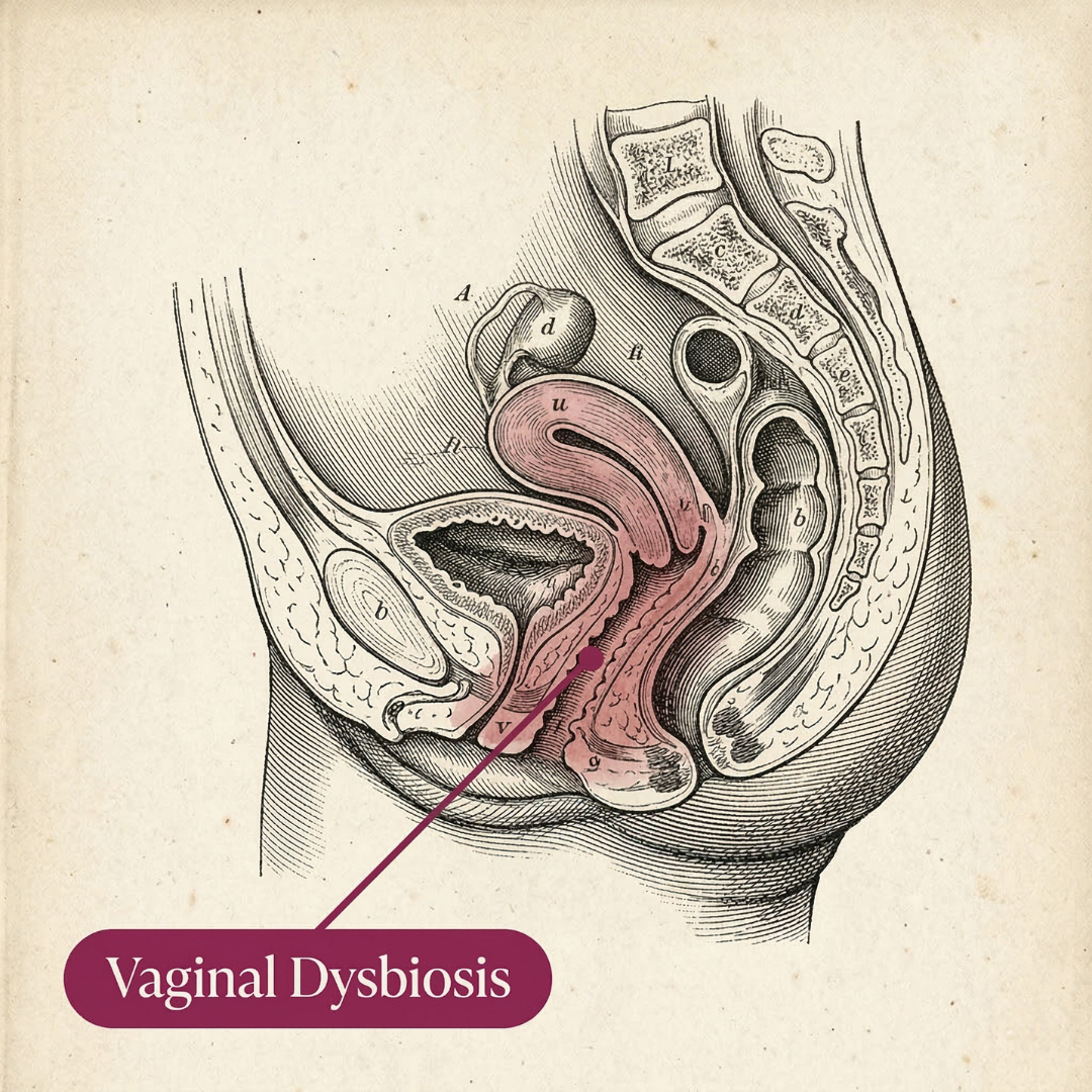 Sarah Mitchell Facebook ad: Sandpaper Dryness? It Could Be Vaginal Dysbiosis