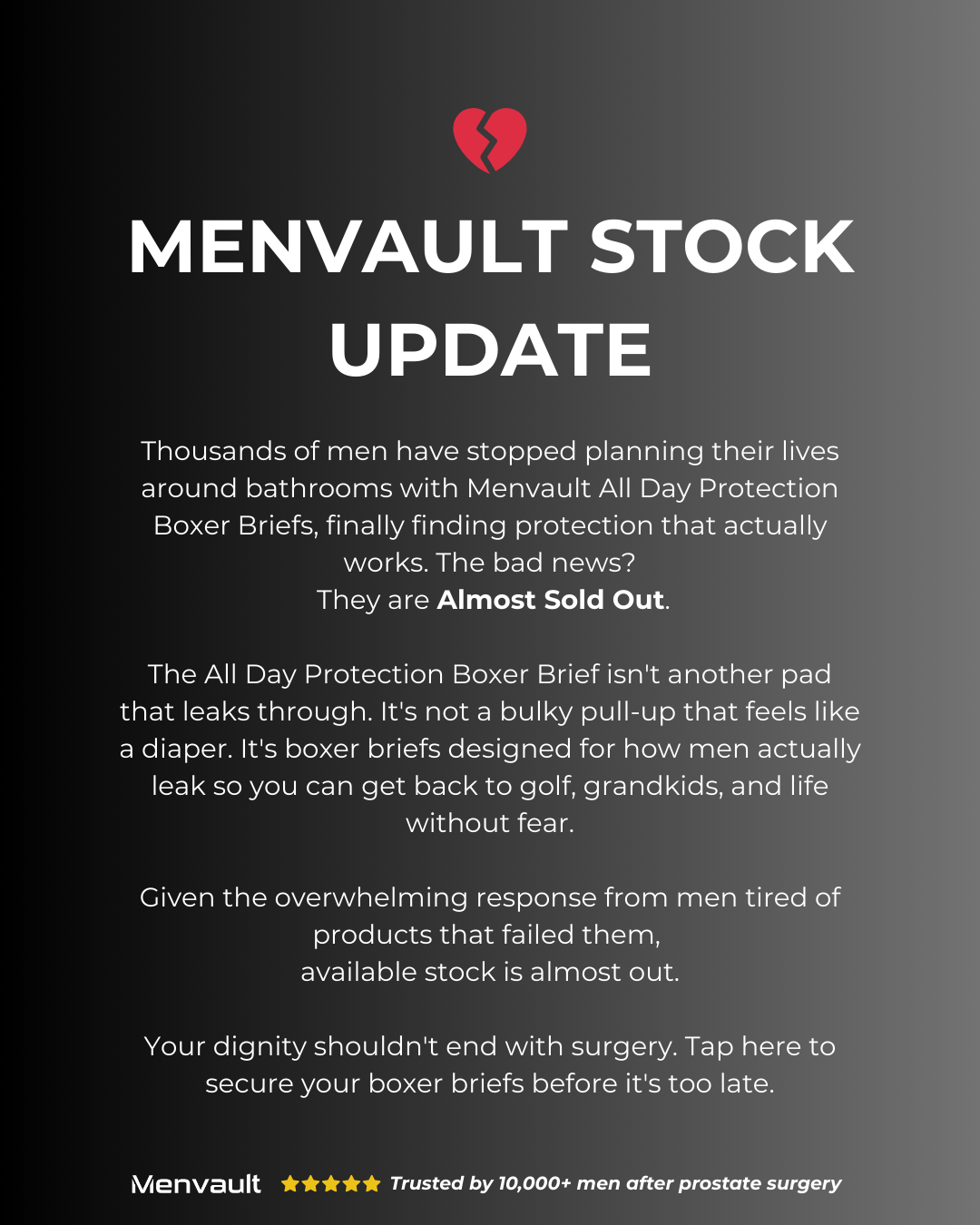 Shopmenvault Facebook ad