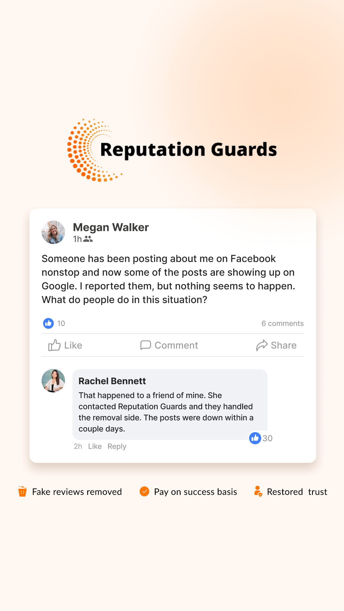 Reputation Guards Facebook ad