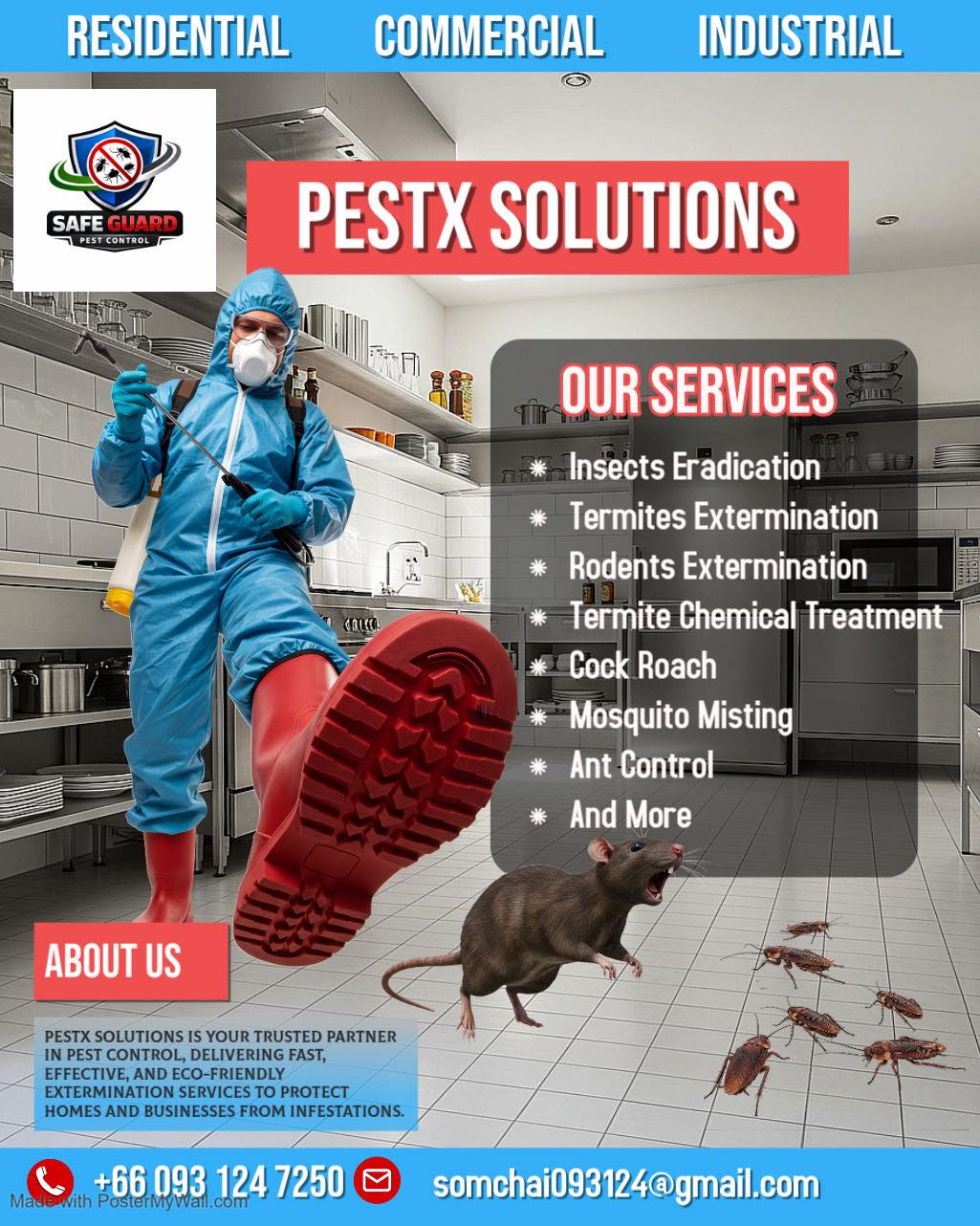 Safe Guard Pest Control Facebook ad: We are specialist for Pest Control Professional services