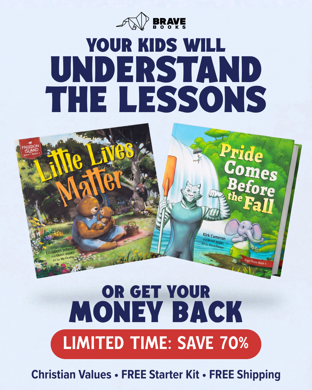 BRAVE Books Facebook ad