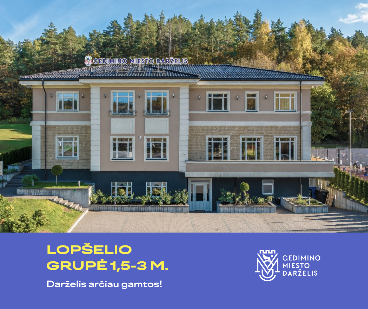 Gedimino miesto darželis Facebook ad: Nauja lopšelio grupė