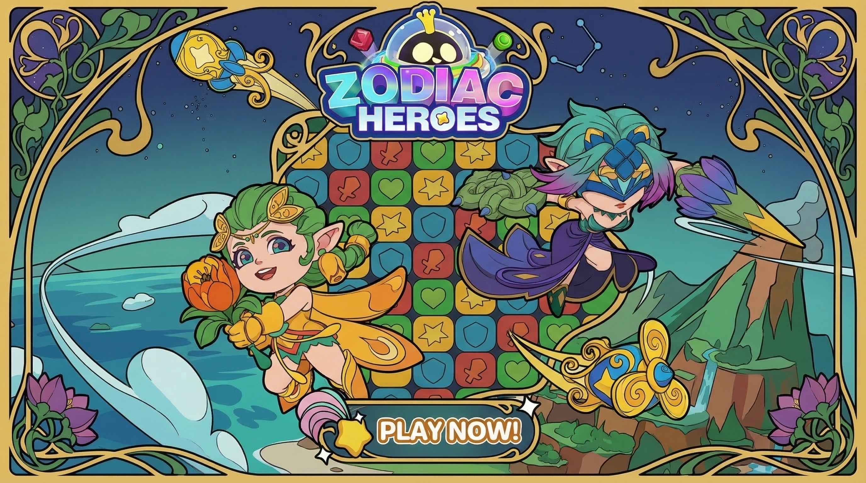 Zodiac Heroes Facebook ad: Summon Your Sign!