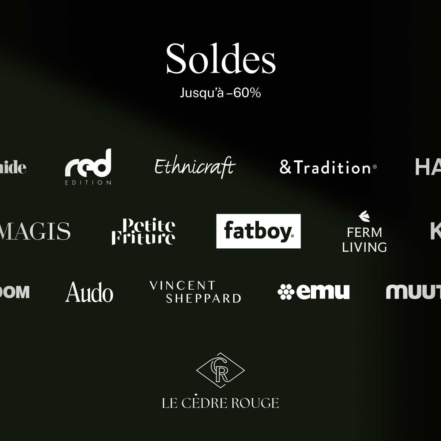 Le Cèdre Rouge Facebook ad: Soldes: jusqu'à -60%