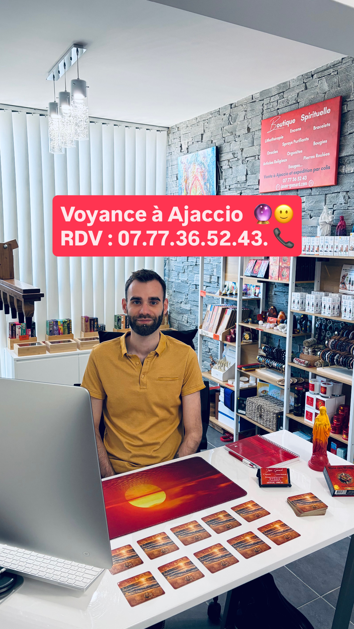 Jason Gomard Facebook ad: RDV au 07.77.36.52.43.