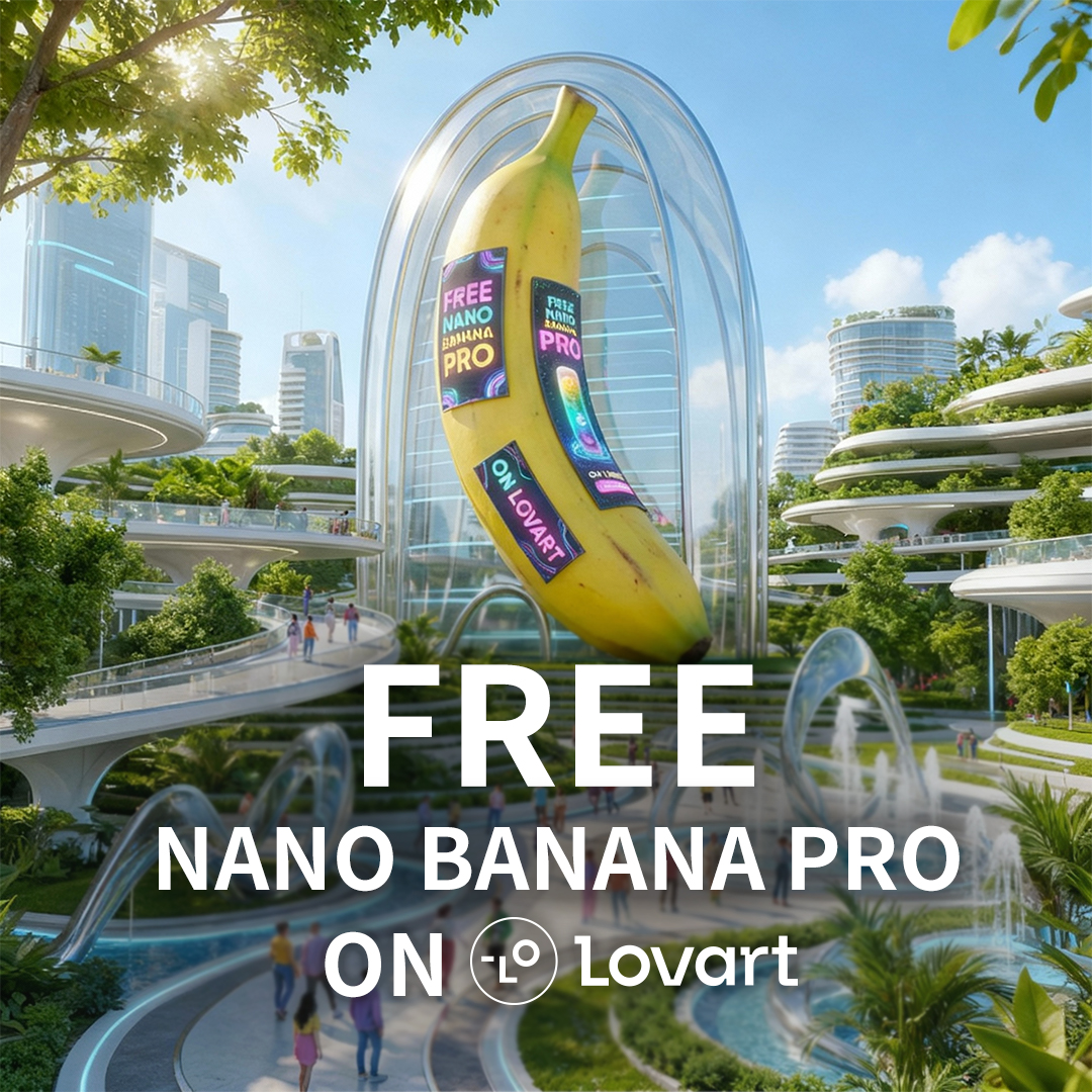 Lovart AI Facebook ad: Free Nano Banana Pro on Lovart
