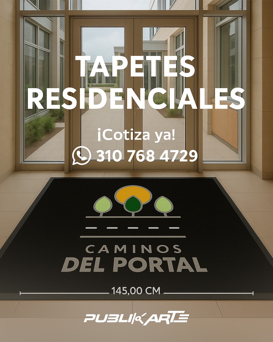 Publikarte SAS Facebook ad: Tapetes residenciales con identidad y estilo