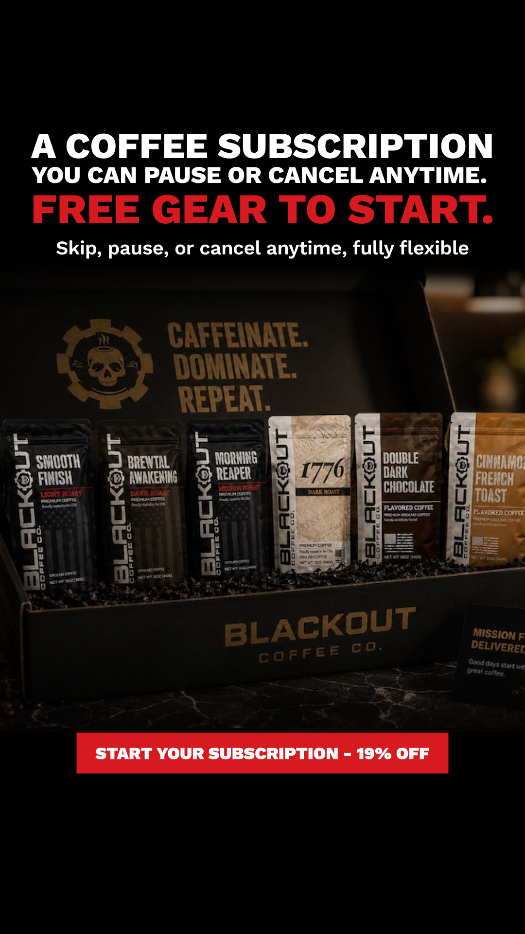 Blackout Coffee Co. Facebook ad