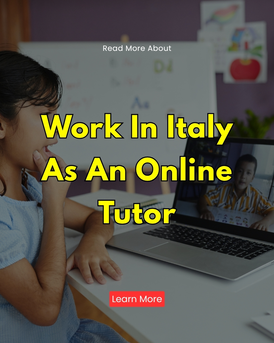 The Job Junction Facebook ad: Learn About Online Tutoring Careers in Italy
