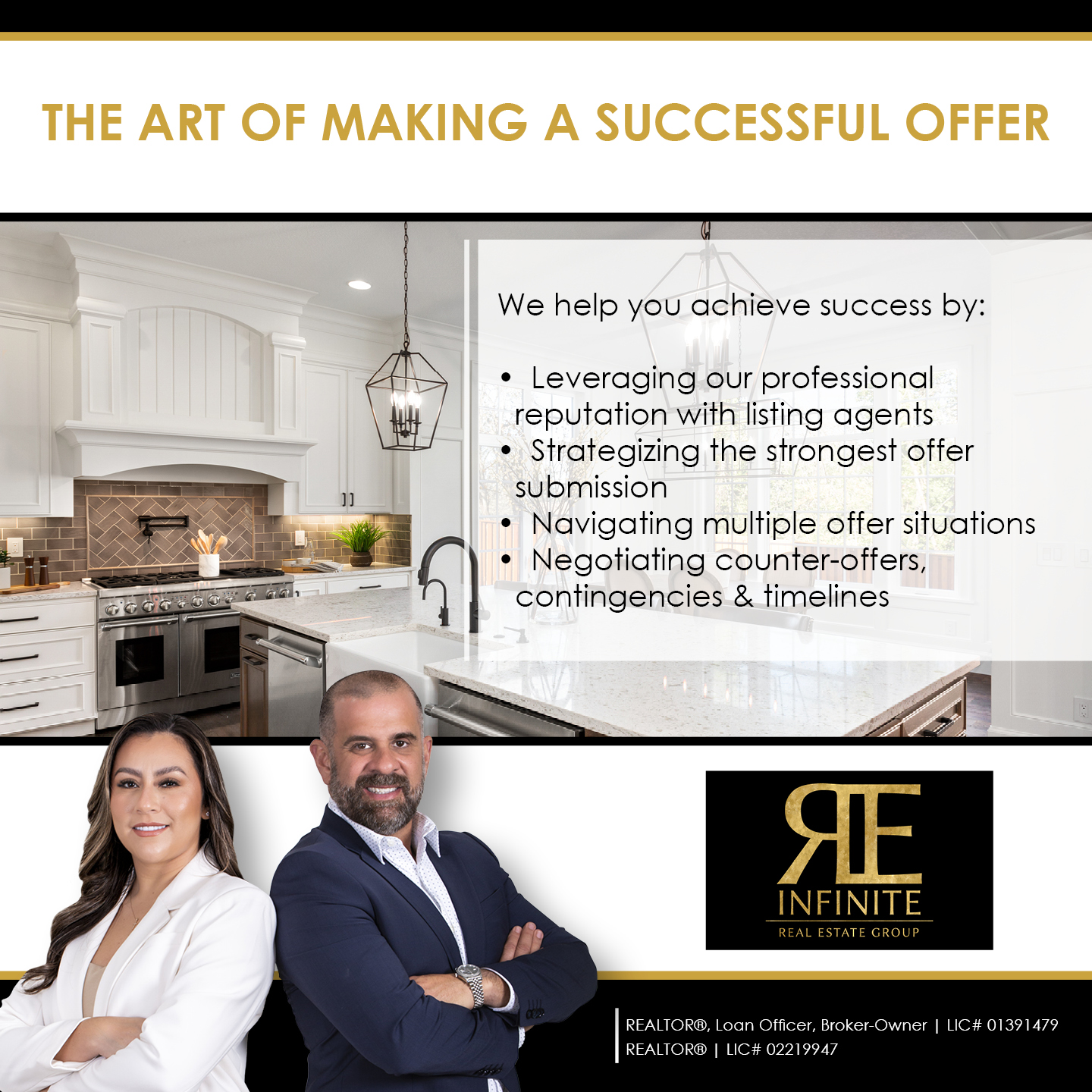 Infinite Real Estate Group Facebook ad: Message or Call (408) 272-1031 | (408) 649-1886