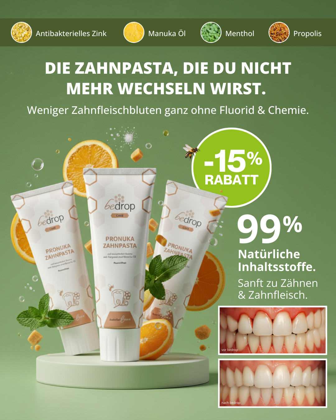 Bedrop #natürlichbiene Facebook ad