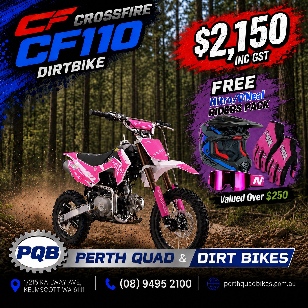 Perth Quad Bikes Facebook ad from Sep 3, 2026