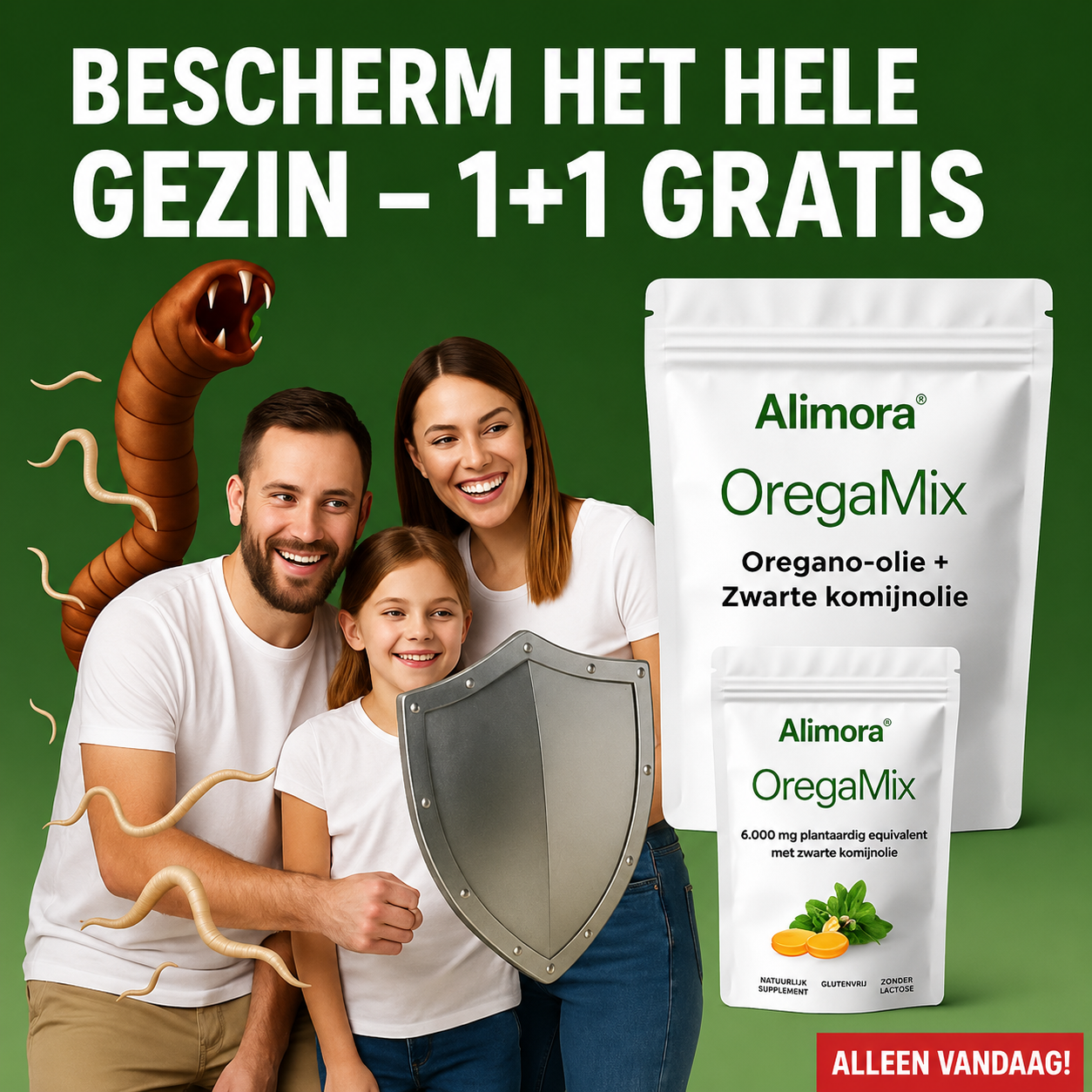 Schoonheid en Verder Facebook ad: 94% minder opgeblazen gevoel. Schone darmen in 3 dagen.
