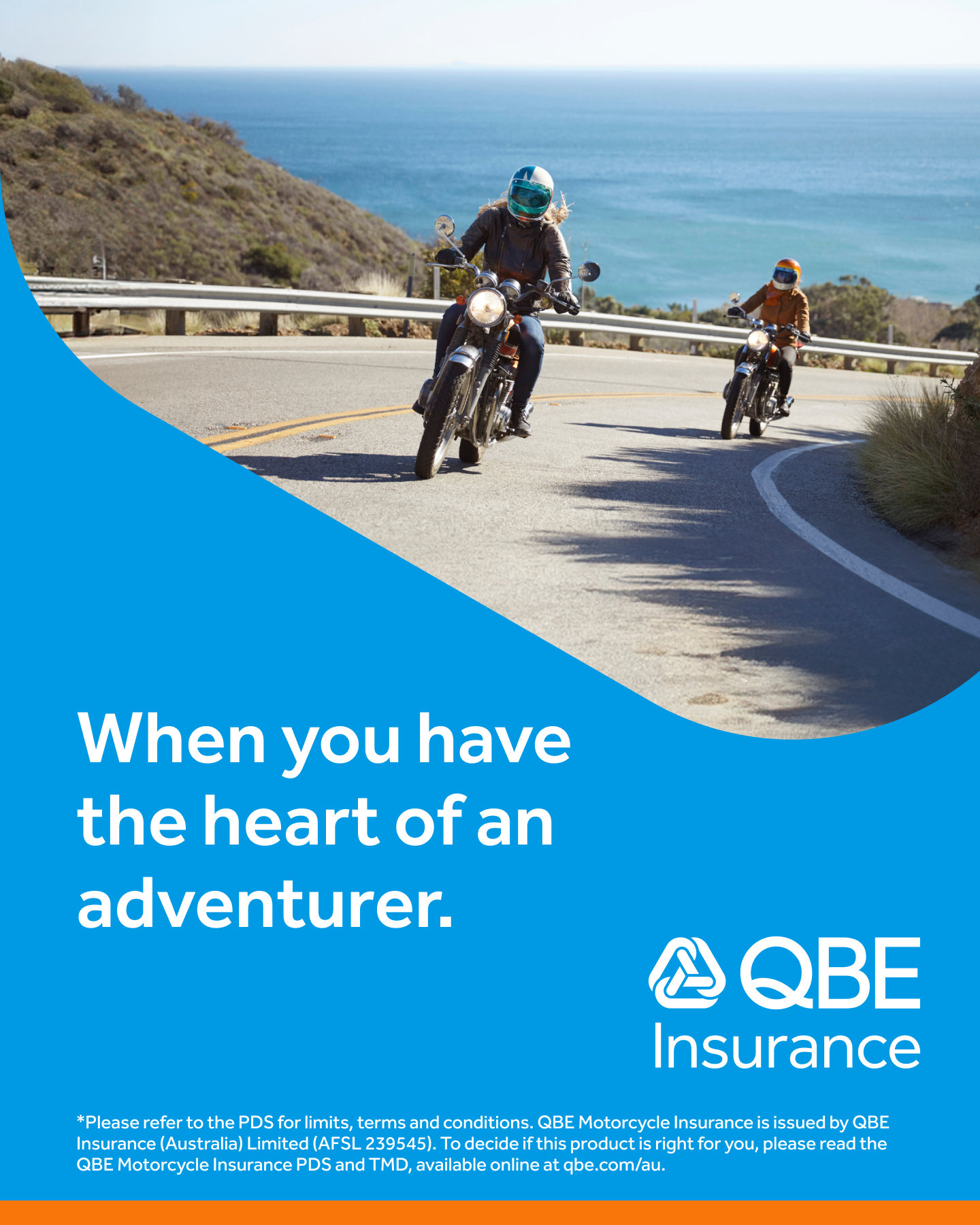 QBE Insurance Australia Facebook ad: Get the motorcycle insurance you deserve