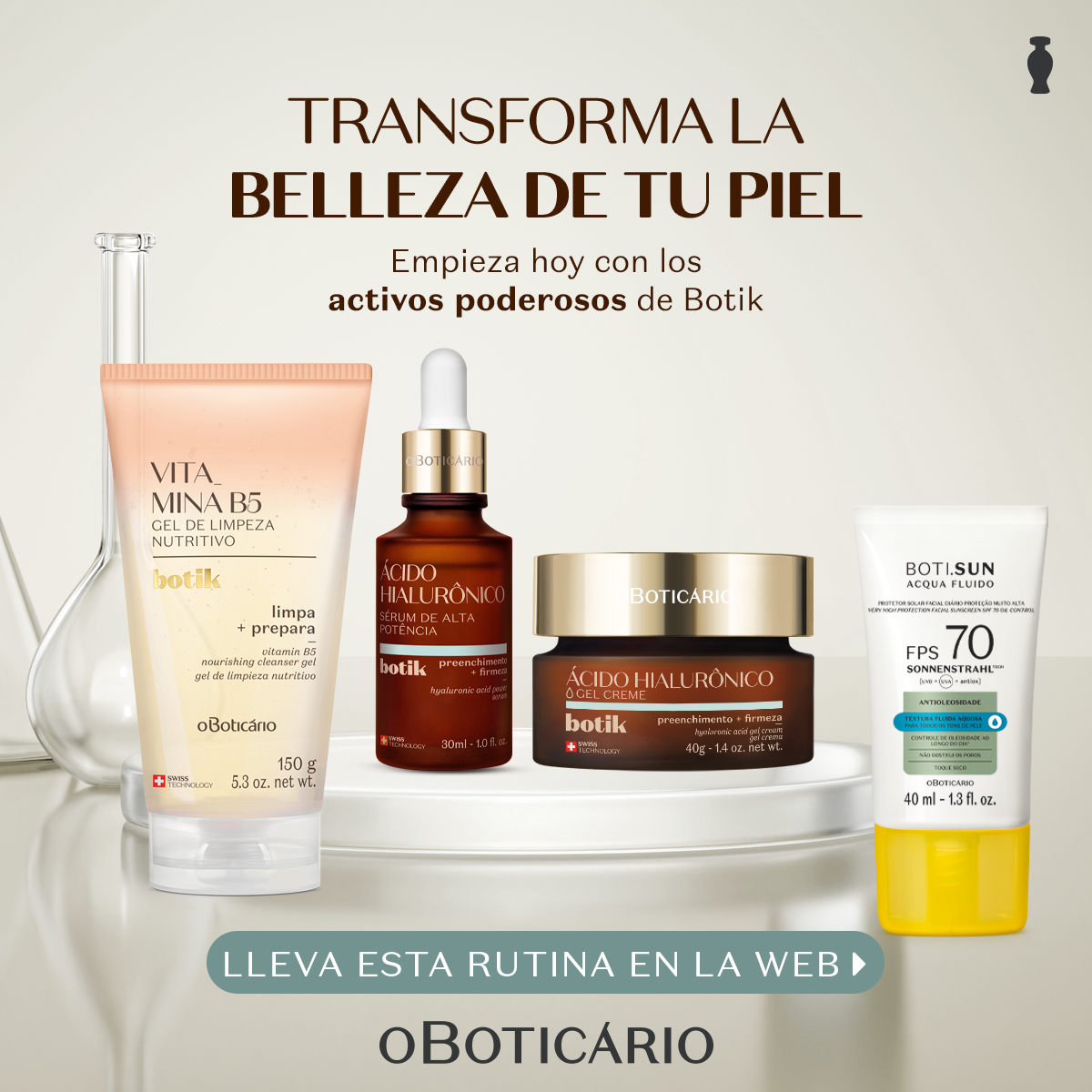O Boticário Facebook ad: Belleza en tu piel hoy