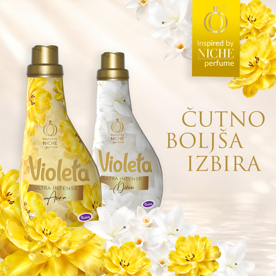 Violeta Fabric Care Slovenija Facebook ad: Čutno boljša izbira.