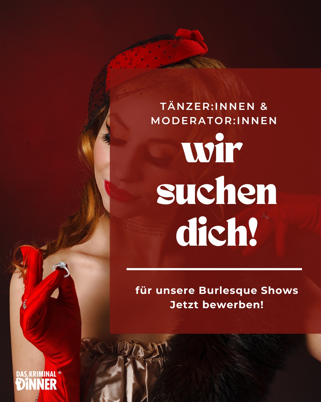 Das Kriminal Dinner - Krimidinner für Jung & Alt Facebook ad: Bühne frei für dich?