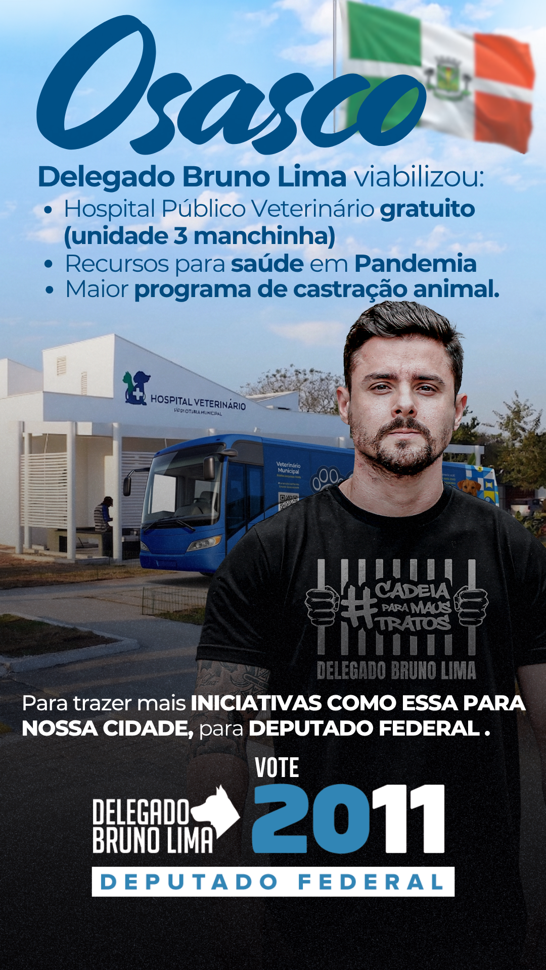 Delegado Bruno Lima Facebook ad: Vote 2011, Delegado Bruno Lima para Deputado Federal…