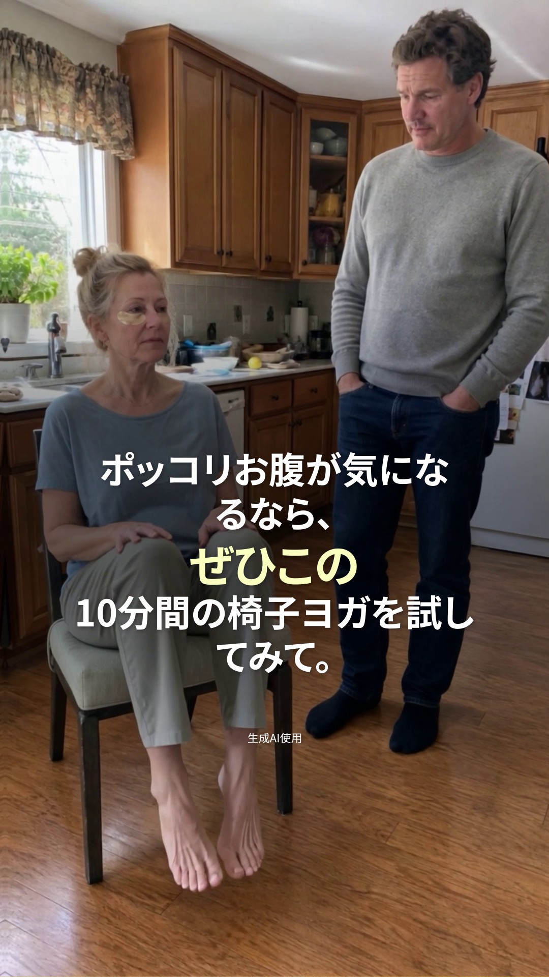 Tori Repa Facebook ad: 28日間シニア向け椅子のヨガ