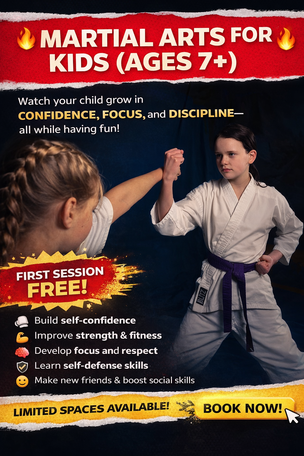 Stourbridge Wado Ryu Facebook ad: Build Confidence with Kids Karate