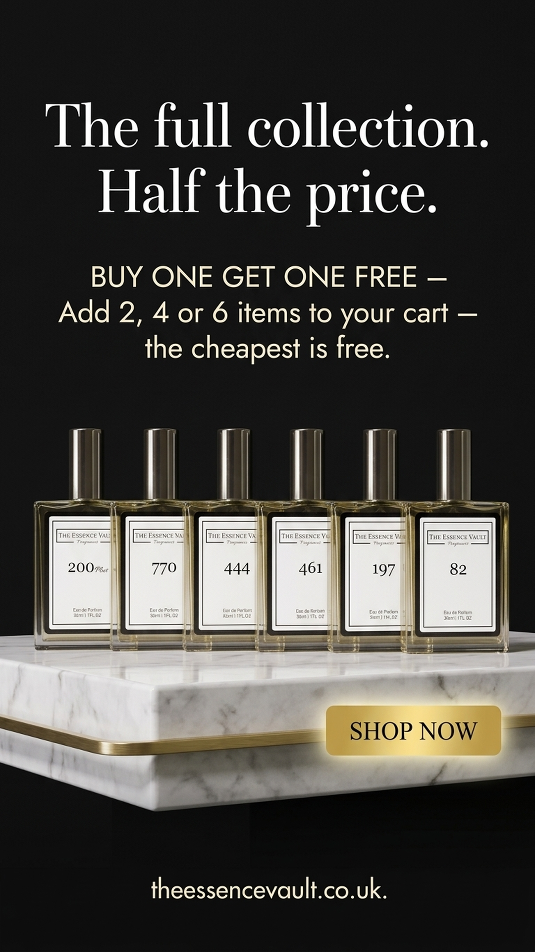 The Essence Vault Facebook ad from Mar 26, 2026