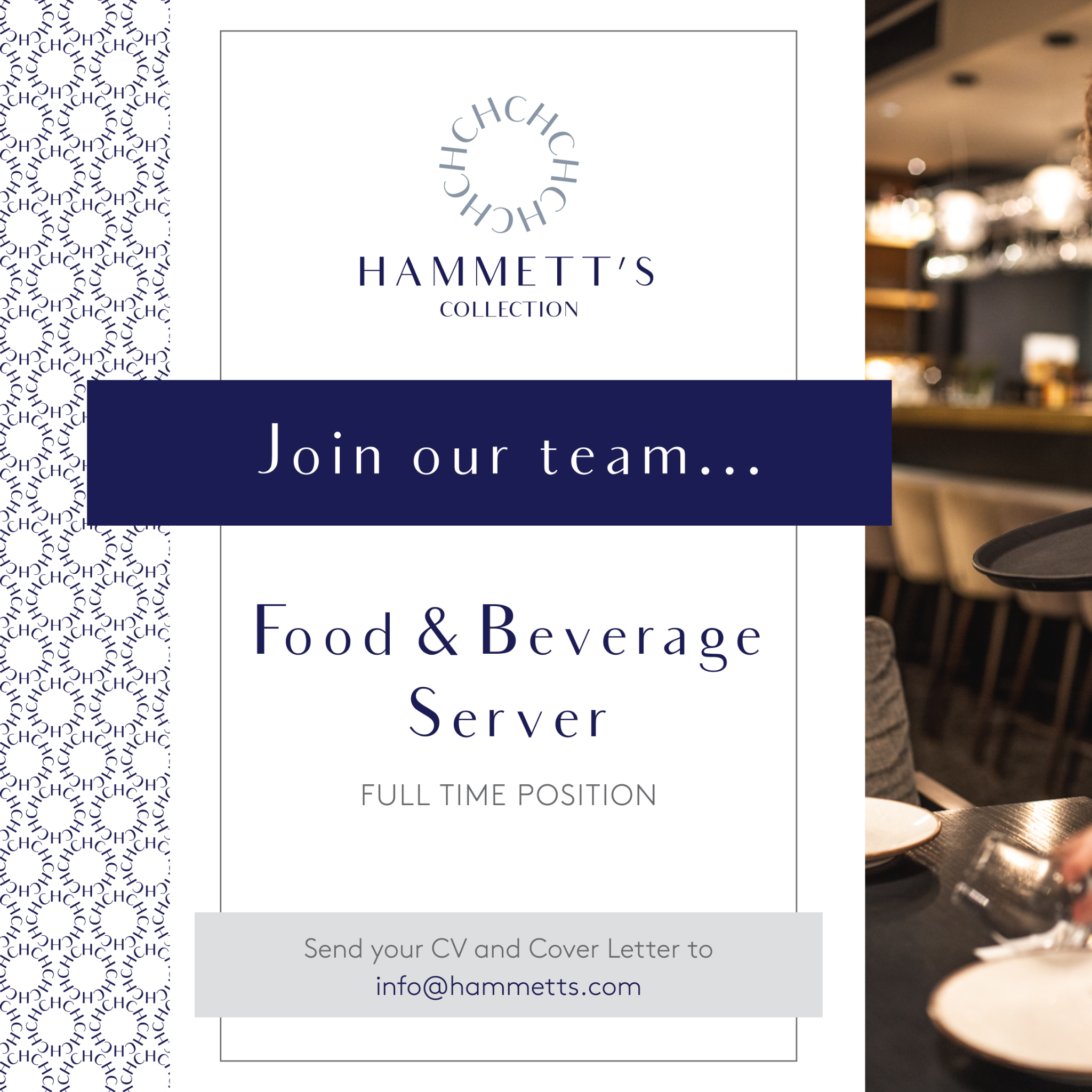 Hammett's Collection Facebook ad: Apply now!