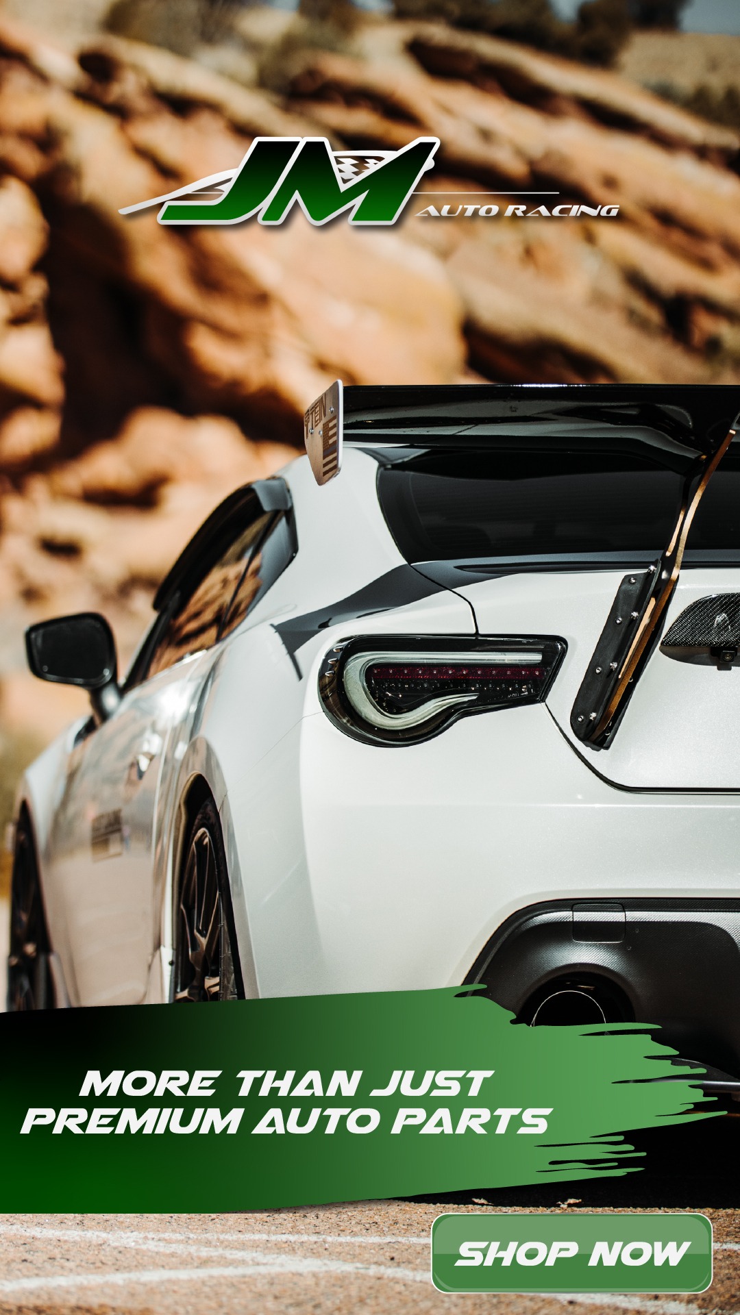 JM Auto Racing Facebook ad: Shop Performance Parts & More
