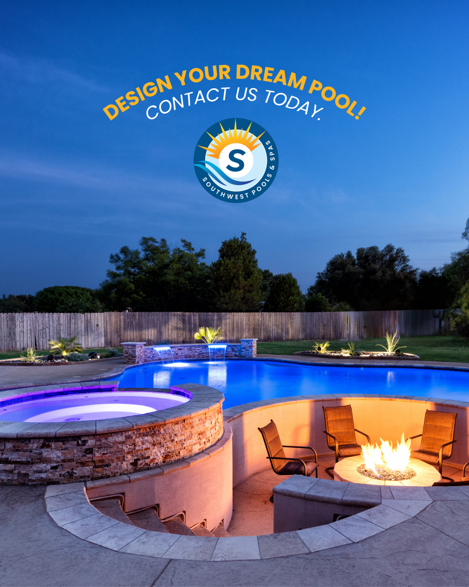 Southwest Pools & Spas Facebook ad: Your Dream Backyard Pool
