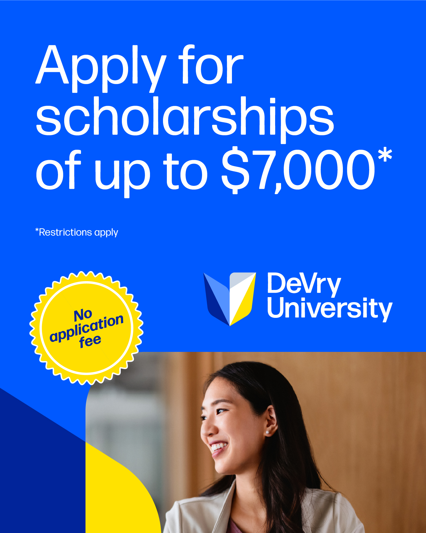 DeVry University Facebook ad: Fund your future