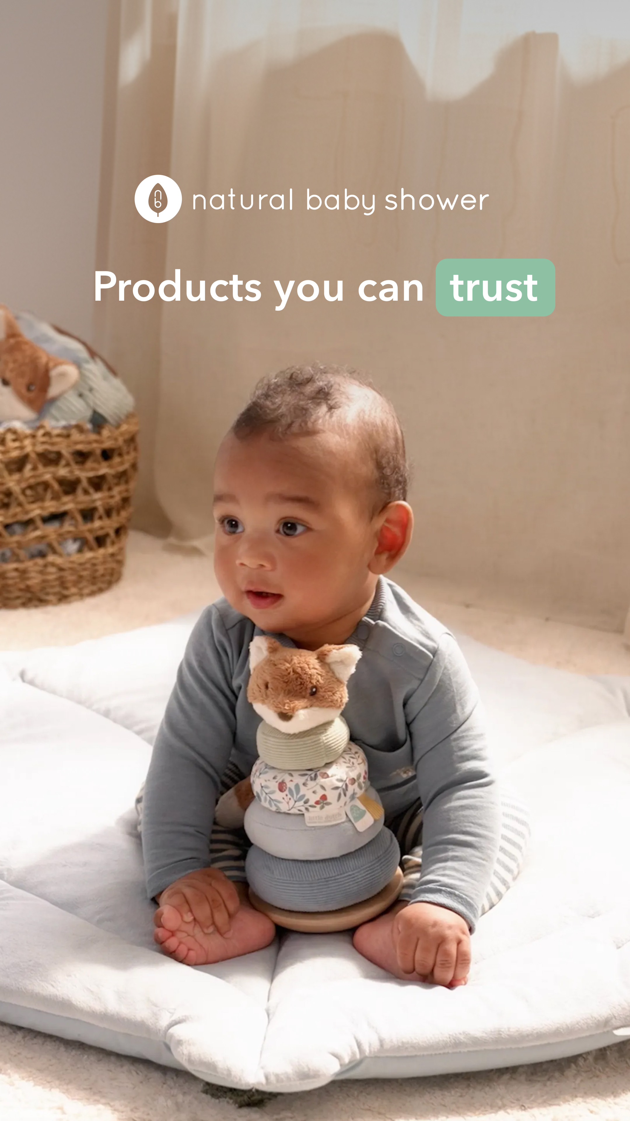 Natural Baby Shower Facebook ad