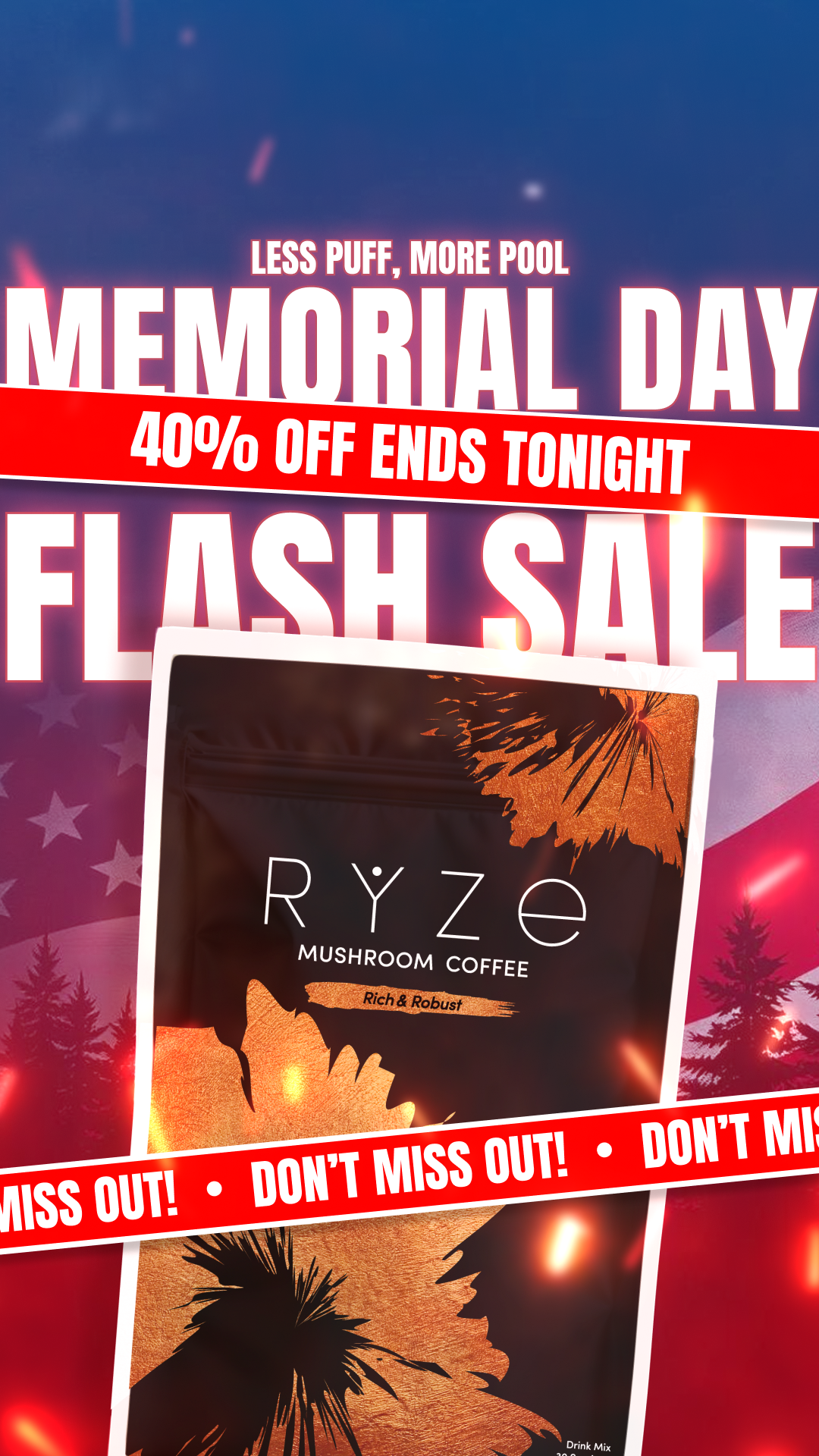 RYZE Superfoods Facebook ad