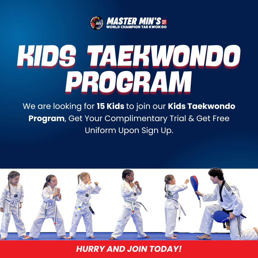Master Min’s World Champion Tae Kwon Do Facebook ad: Spring Into Focus & Confidence
