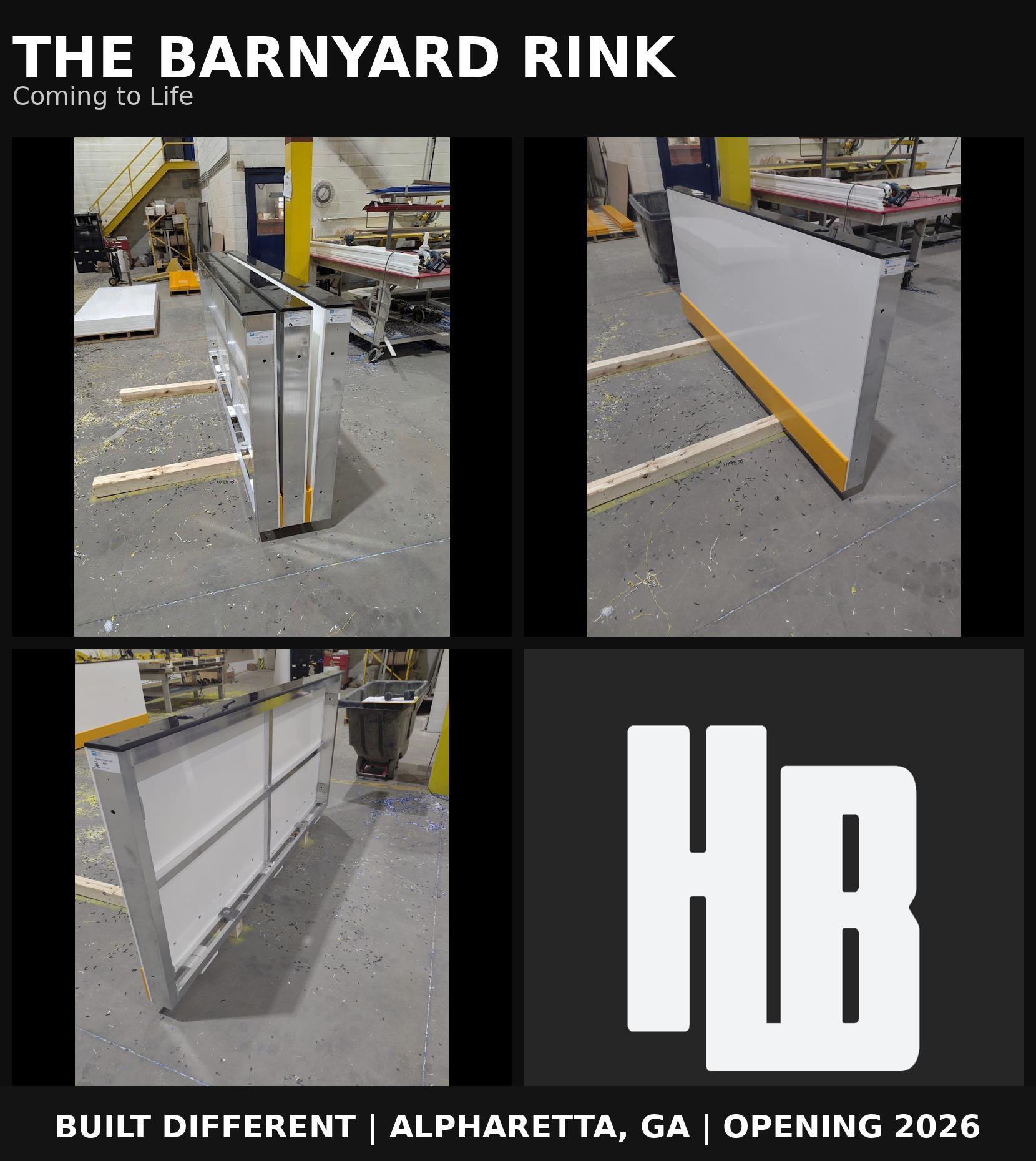 The Hockey Barn Facebook ad: The Barnyard Rink is coming to life.