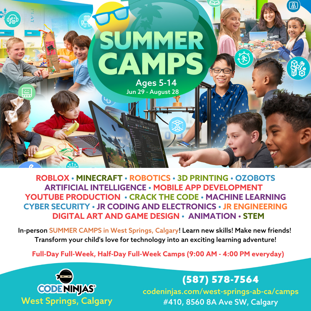 Code Ninjas West Springs Facebook ad: Summer Camps