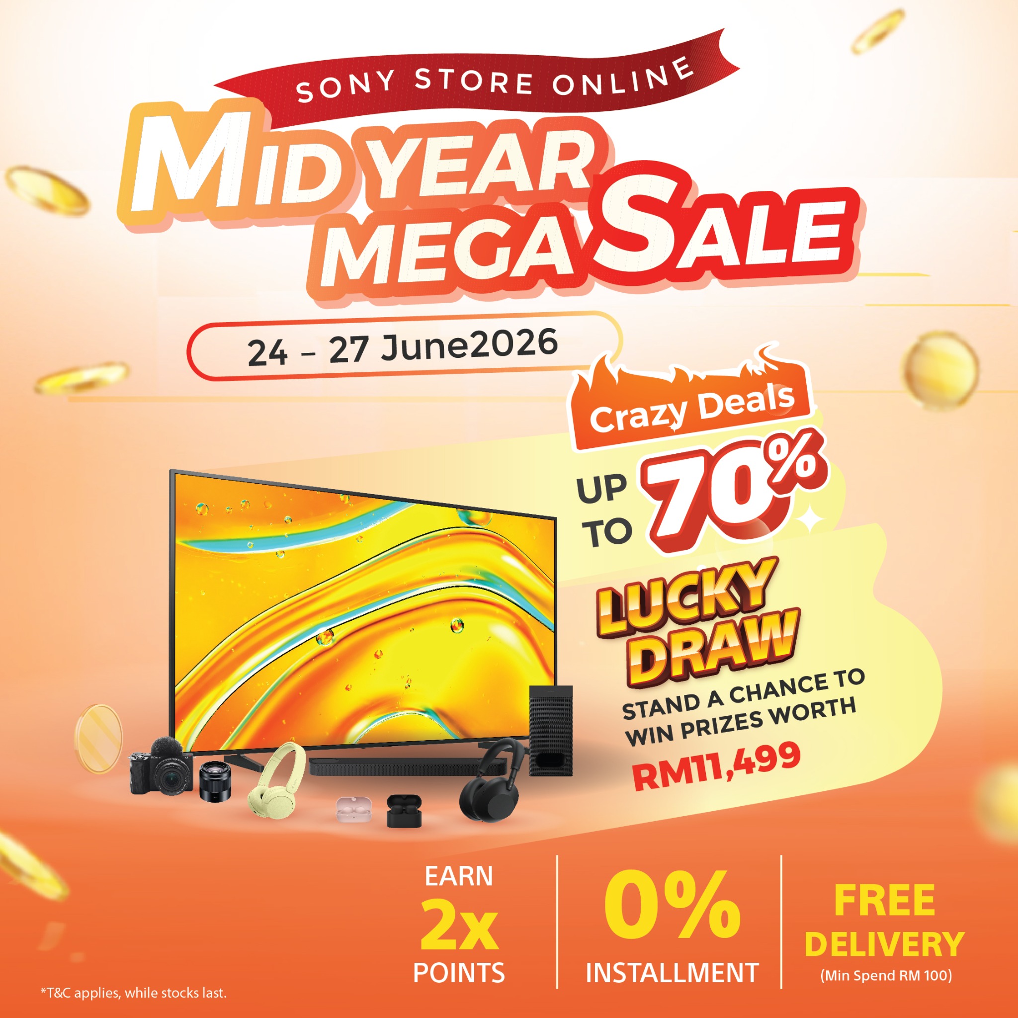Sony Malaysia Facebook ad: Crazy Deals | Win Prizes worth up to RM11,499