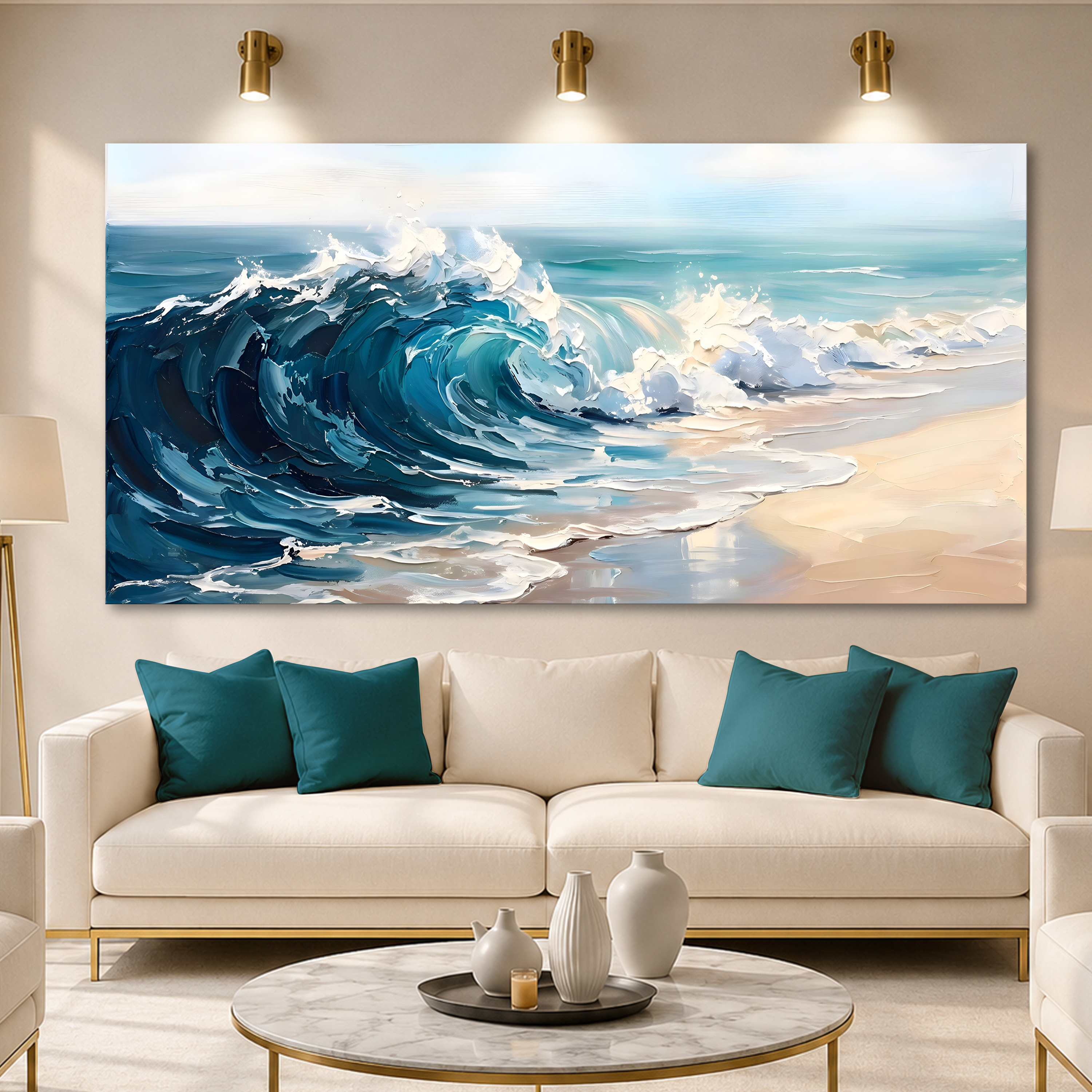 Tailored Canvases - Personalized Art Facebook ad: Ocean Tide Escape | Made in the USA | Ships Fast