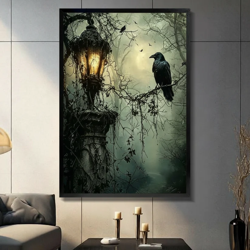 Wallcow Facebook ad: This Raven Is Watching Over Your Home