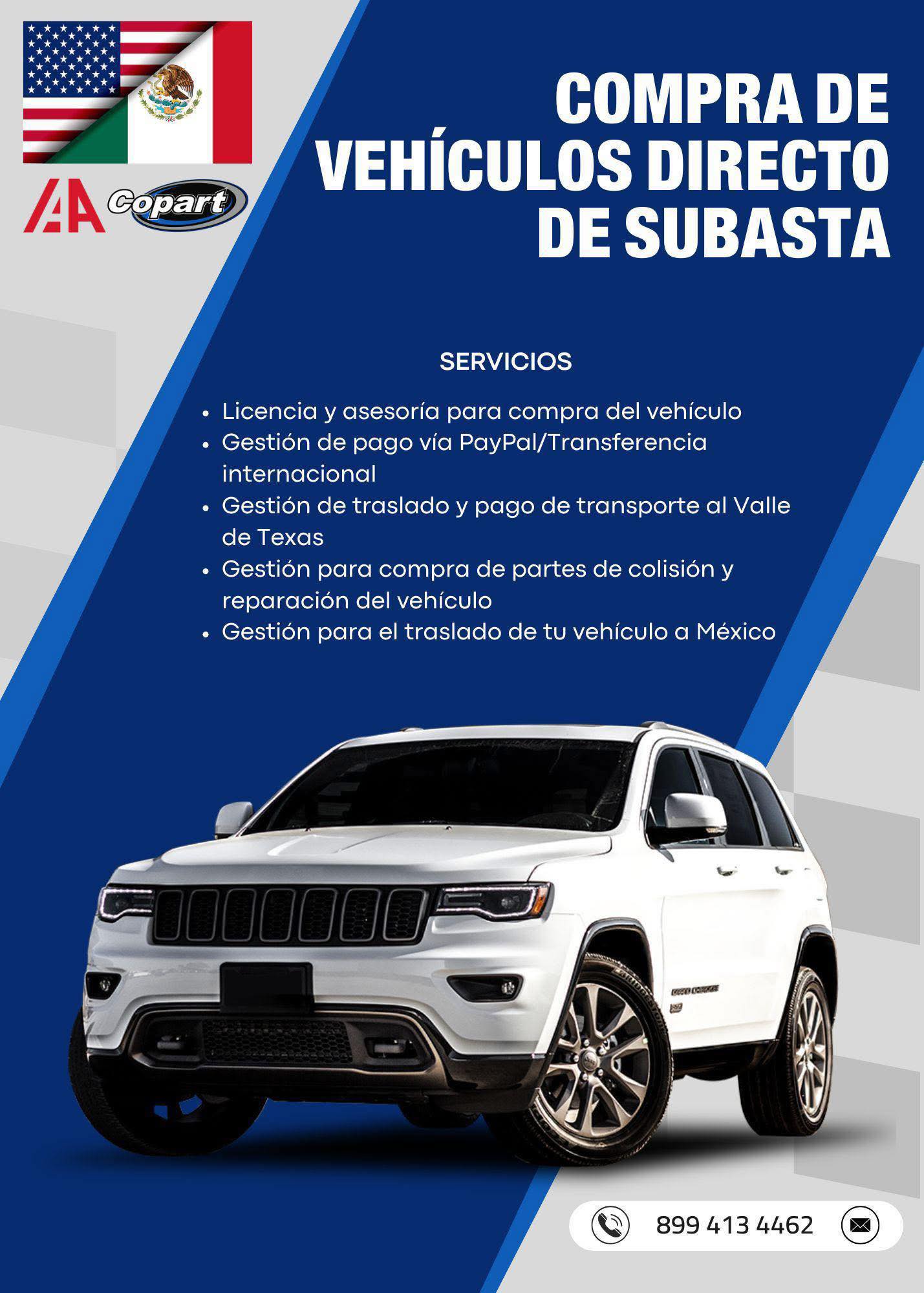 Asesoría vehicular Reynosa Facebook ad: Compra tu vehículo directo de subasta