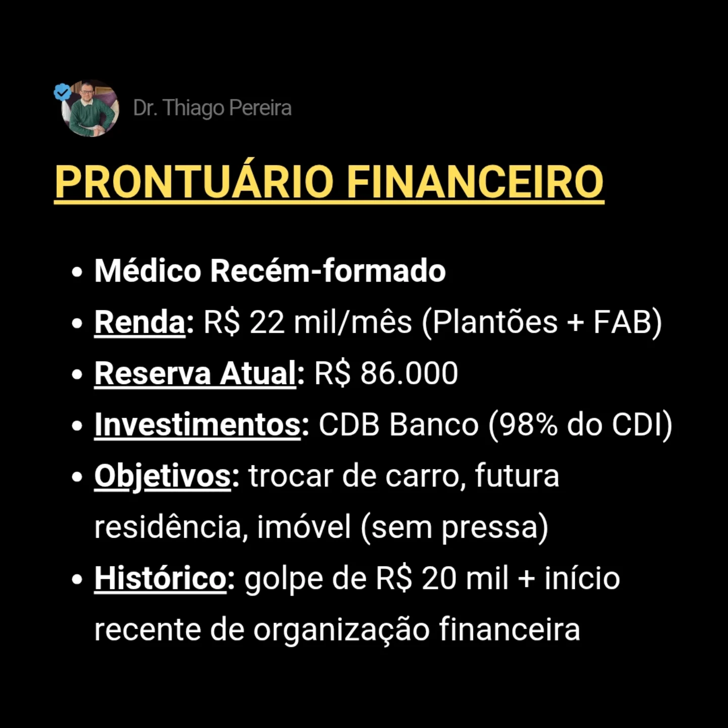 Dr. Thiago Pereira Facebook ad