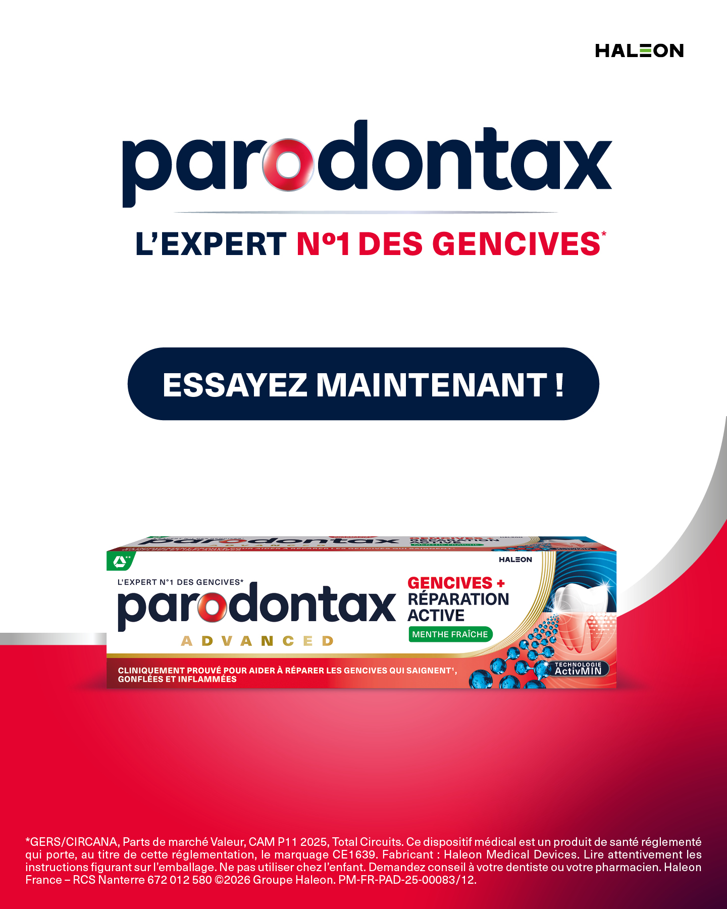 Parodontax FR Facebook ad: parodontax