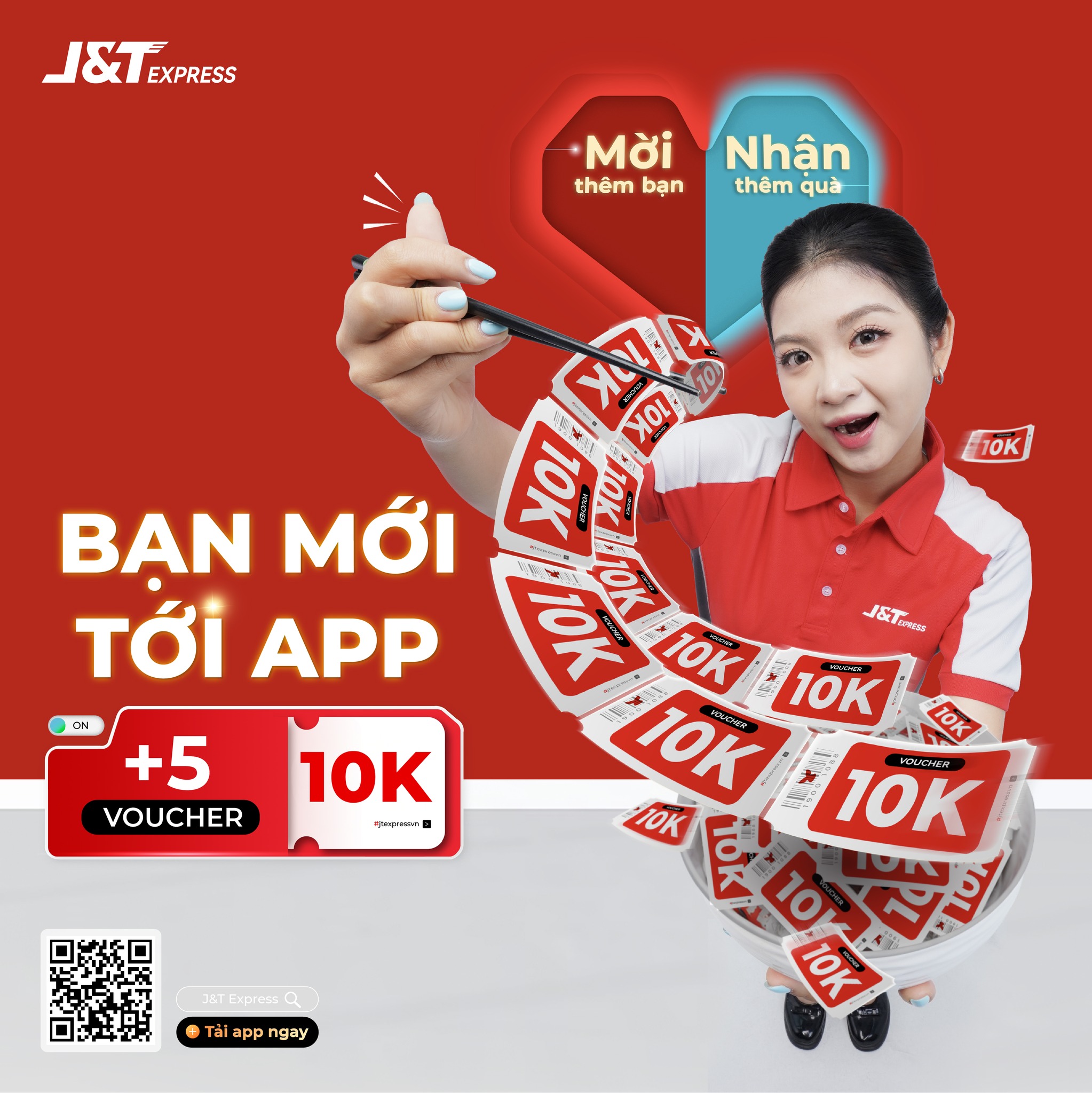 J&T Express Vietnam Facebook ad: CHÀO BẠN MỚI TỚI APP J&T EXPRESS