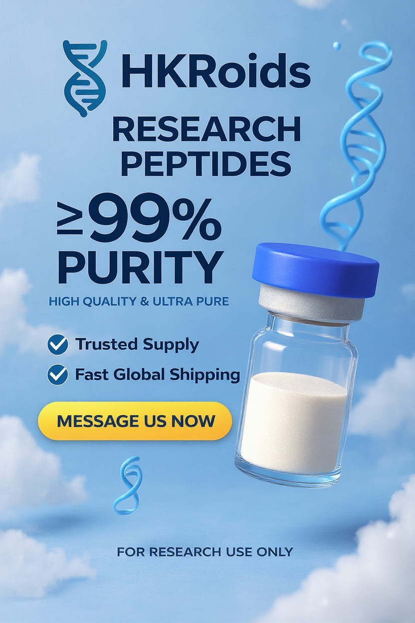 HK-roids-E Facebook ad: **≥99% Purity | Lab-Grade Peptides**