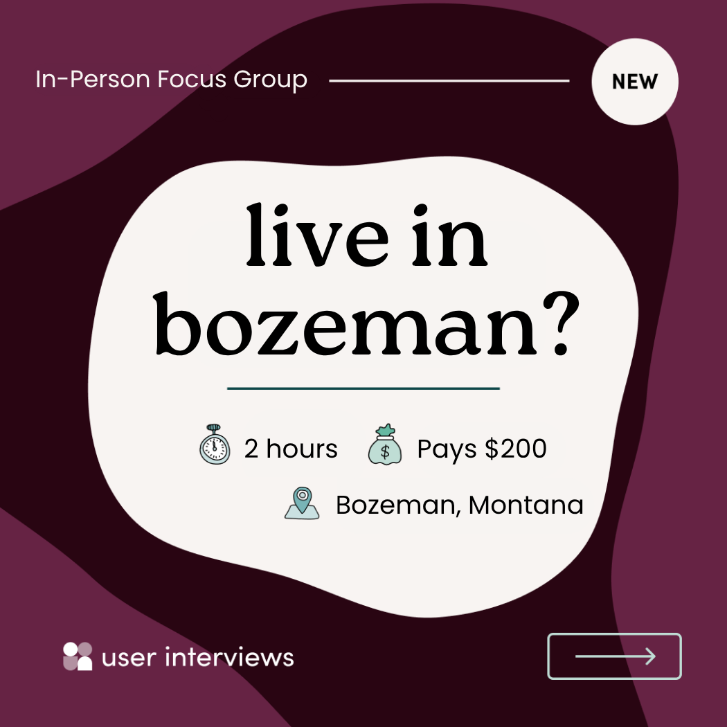 User Interviews Participant Community Facebook ad