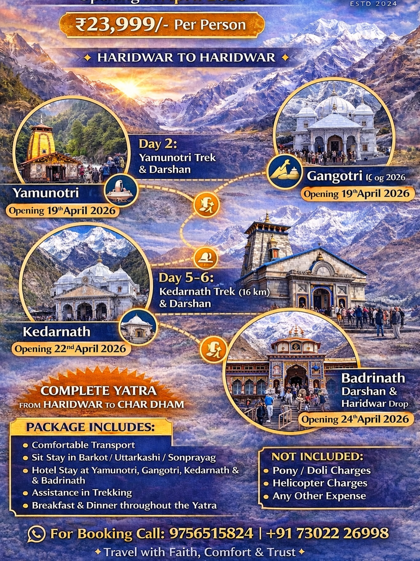 traveling_miles1028 Facebook ad: Char Dham Yatra 2026 is starting this April!